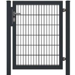 Gartentor für Doppelstabmattenzäune Voll-Rahmen Anthrazit 100 cm x 100 cm
