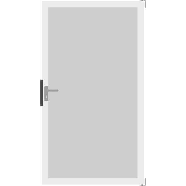 GroJa Ambiente DIN links mit Alu-Rahmen komplett Satiniert 100 x 180 x 0