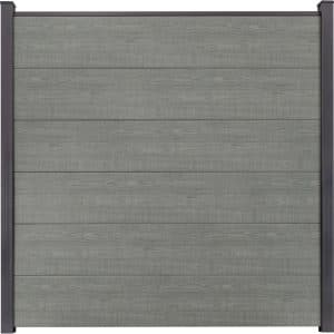 GroJa BasicLine Stecksystem Komplettset 180 x 180 cm Grey Ash Cut Grau