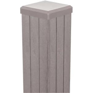 GroJa Fertigzaun-Pfosten zum Einbetonieren 7 x 7 x 240 cm Bi-Color Sand