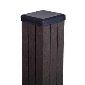 GroJa Fertigzaun Pfosten zum Einbetonieren inkl. Kappe Anthrazit 7 x 7 x 240 cm