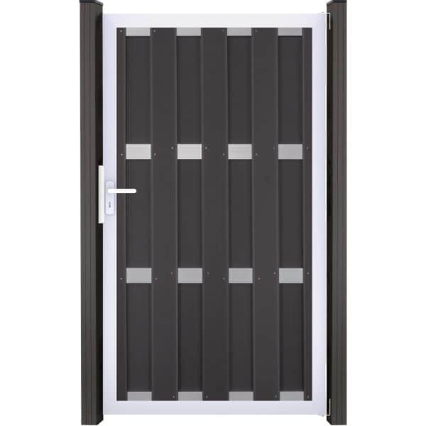 GroJa Fertigzaun Tor Anthrazit 100 x 180 cm DIN: Links
