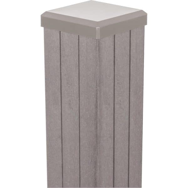 GroJa Fertigzaun-Torpfosten zum Aufdübeln 190 cm Bi-Color Sand