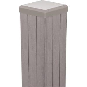 GroJa Fertigzaun-Torpfosten zum Einbetonieren 240 cm Bi-Color Sand
