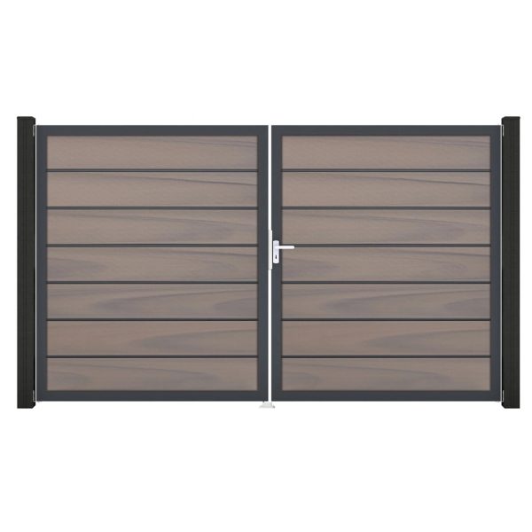 GroJa Grande Steckzaun Tor Premium DIN Links DB Bi-Color co-extrudiert