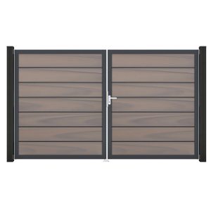 GroJa Grande Steckzaun Tor Premium DIN Rechts DB Bi-Color co-extrudiert