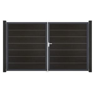 GroJa Grande Steckzaun Tor Premium DIN Rechts DB Schwarz