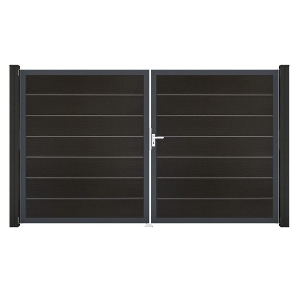 GroJa Grande Steckzaun Tor Premium DIN Rechts DB Schwarz