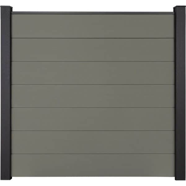 GroJa Solid Grande Steckzaunsystem 180 x 180 cm Grau
