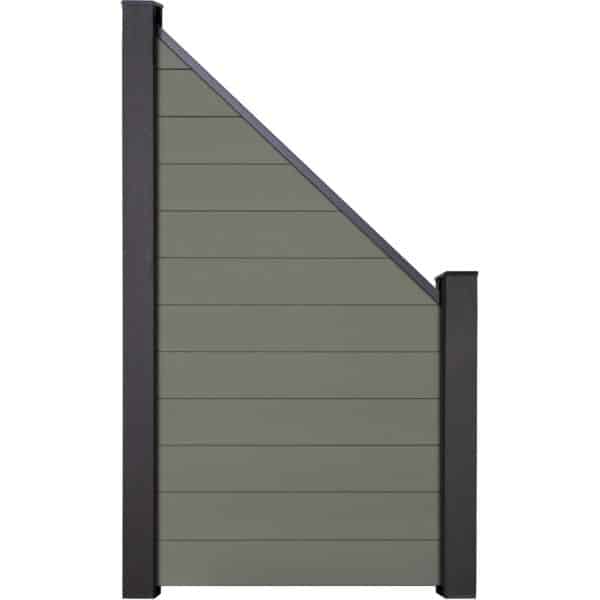 GroJa Solid Steckzaun Schräg 90 cm x 180/90 cm Bi-Color Grün