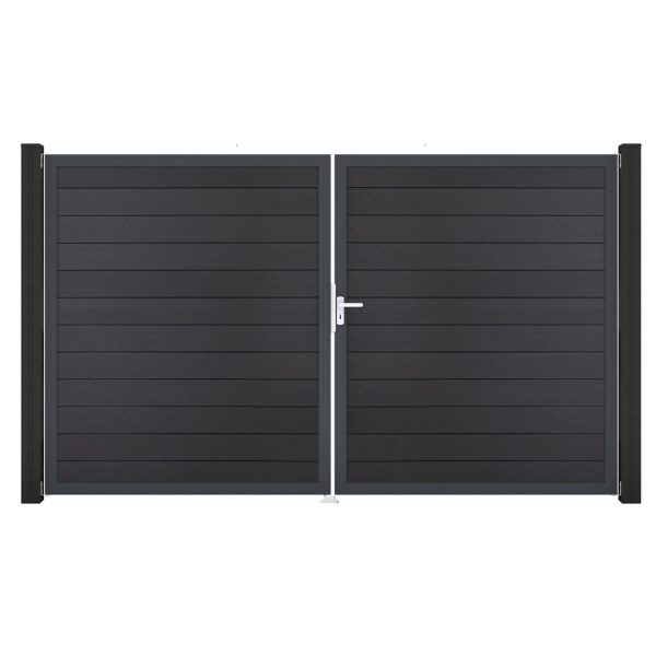 GroJa Solid Steckzaun Tor DIN Rechts DB Anthrazitgrau