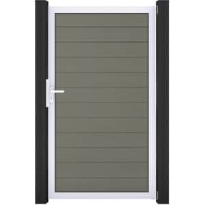 GroJa Solid Steckzauntor 100 x 180 cm Grau Rahmen EV1