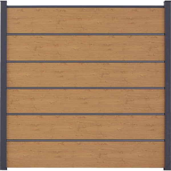 GroJa Steckzaun Premium Basicline 180 cm x 180 cm Asteiche Natur