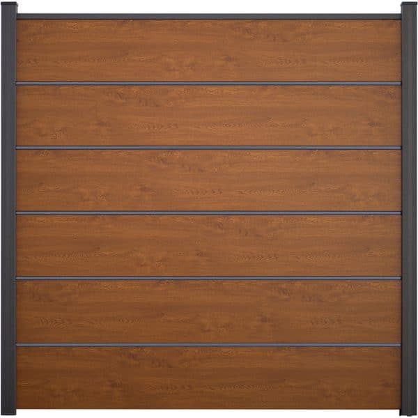 GroJa Steckzaun Premium Basicline 180 cm x 180 cm Golden Oak