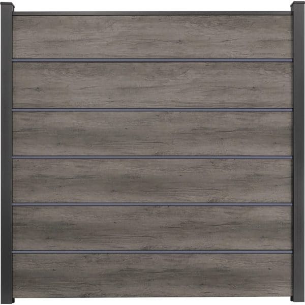 GroJa Steckzaun Premium Basicline 180 cm x 180 cm Monument Oak