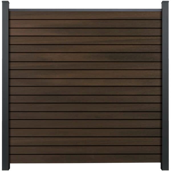 GroJa Steckzaun-Set Solid-Rhombus 180 cm x 180 cm Walnuss Co-Extrudiert
