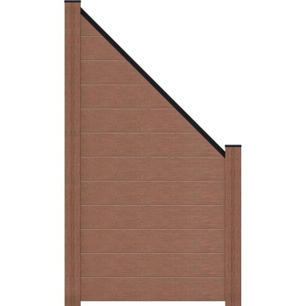 GroJa Steckzaun Solid Abgeschrägt 90 cm x 180/90 cm x 1