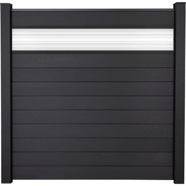 GroJa Steckzaun Solid mit Glas-Designeinsatz 30 cm 180x180x1