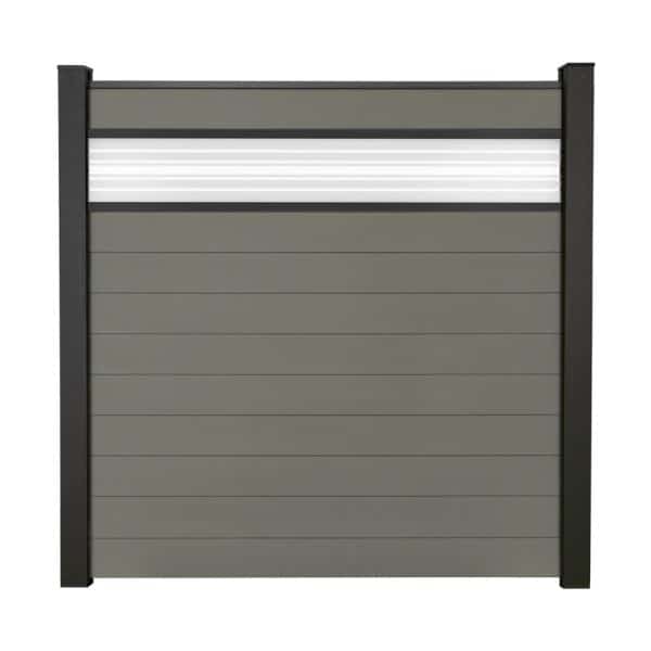 GroJa Steckzaun Solid mit Glas-Designeinsatz 30 cm 180x180x1