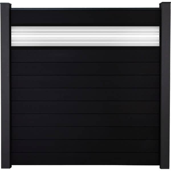 GroJa Steckzaun Solid mit Glas-Designeinsatz 30 cm 180x180x1