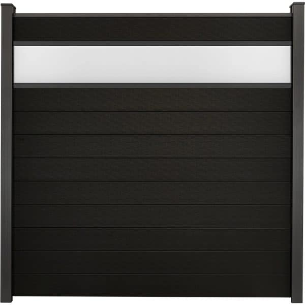 GroJa Steckzaun Solid mit Glas-Designeinsatz 30cm 180x180x1