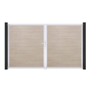 GroJa Steckzaun Tor BasicLine DIN Links EV1 Sheffield Oak
