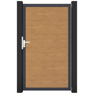 GroJa Steckzaun Tor BasicLine Universal-DIN DB Asteiche Natur