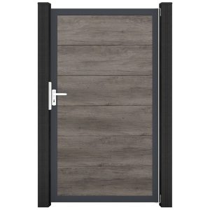 GroJa Steckzaun Tor BasicLine Universal-DIN DB Monument Oak