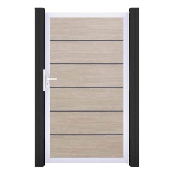 GroJa Tor 1-flg. Basicline Premium 100 cm x 180 cm Sheffield Oak Rahmen EV1