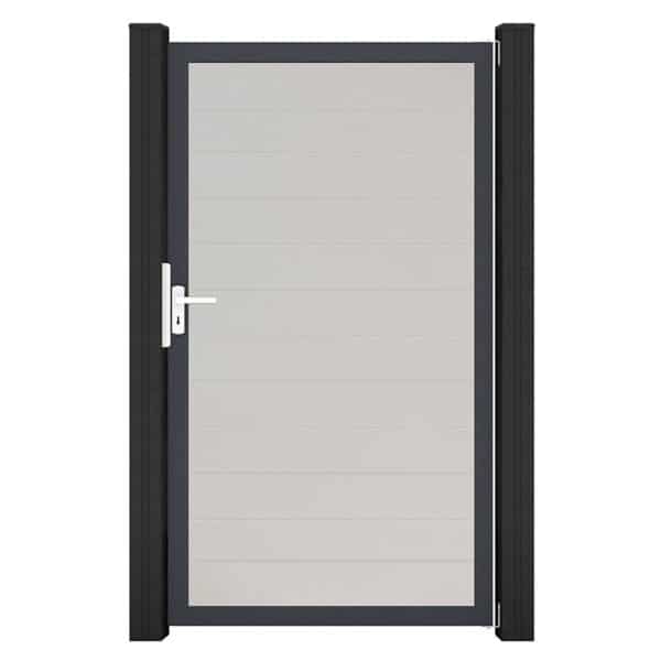 GroJa Tor 1-flg. Basicline Premium 100 cm x 180 cm Weiß Rahmen DB703