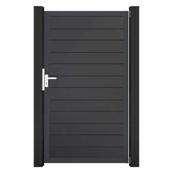 GroJa Tor 1-flg. Basicline Schmal 100 cm x 180 cm Anthrazit Rahmen DB703
