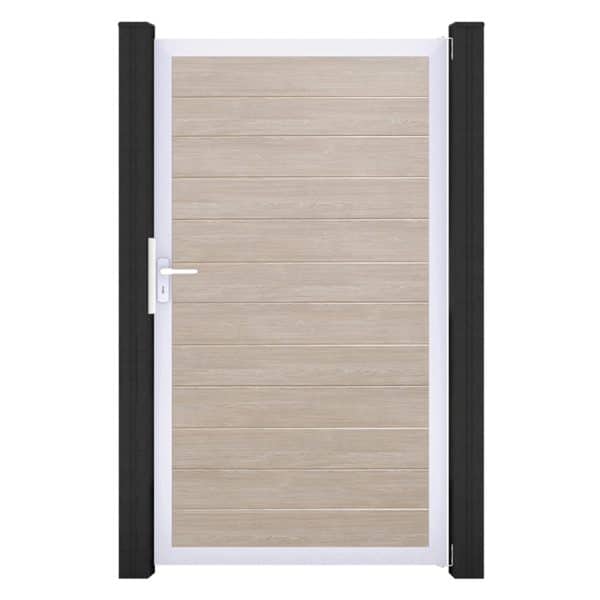 GroJa Tor 1-flg. Basicline Schmal 100 cm x 180 cm Sheffield Oak Rahmen EV1