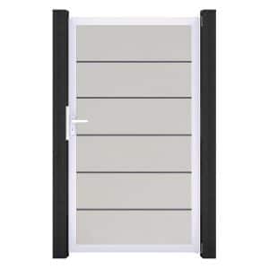 GroJa Tor 1-flg. Basicline Schmal 100 cm x 180 cm Weiß Rahmen DB703