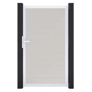 GroJa Tor 1-flg. Basicline Schmal 100 cm x 180 cm Weiß Rahmen EV1