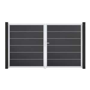 GroJa Tor 2-flg. Basicline Premium Anthrazit EV1 306 cm x 180 cm DIN Rechts