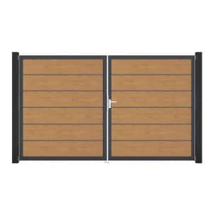 GroJa Tor 2-flg. Basicline Premium Asteiche Natur 306 cm x 180 cm DIN Rechts