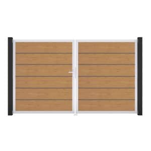 GroJa Tor 2-flg. Basicline Premium Asteiche Natur EV1 306 cm x 180 cm DIN Links