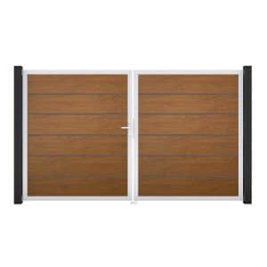GroJa Tor 2-flg. Basicline Premium Golden Oak EV1 306 cm x 180 cm DIN Links