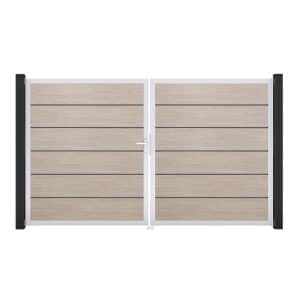 GroJa Tor 2-flg. Basicline Premium Sheffield Oak EV1 306 cm x 180 cm DIN Links
