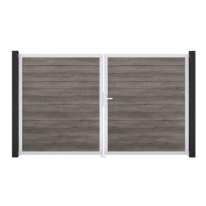 GroJa Tor 2-flg. Basicline Schmal Monument Oak EV1 306 cm x 180 cm DIN Rechts