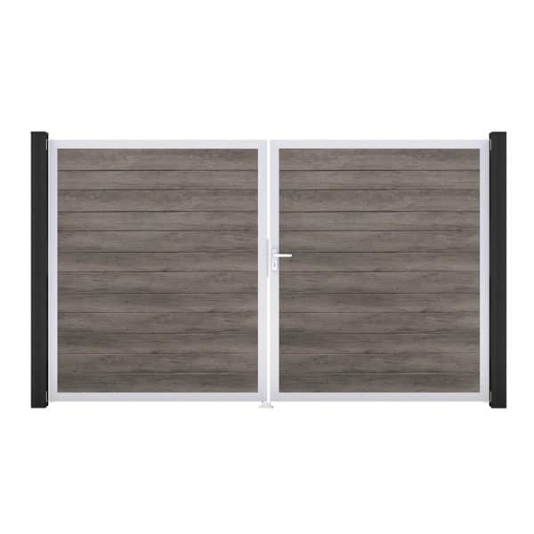 GroJa Tor 2-flg. Basicline Schmal Monument Oak EV1 306 cm x 180 cm DIN Rechts
