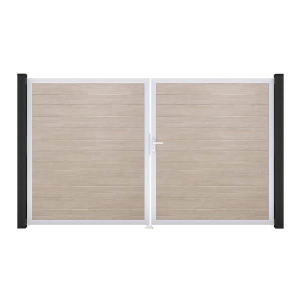 GroJa Tor 2-flg. Basicline Schmal Sheffield Oak EV1 306 cm x 180 cm DIN Rechts