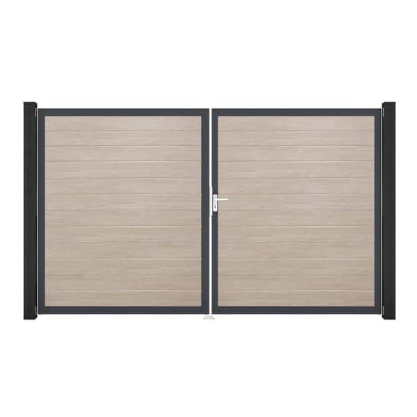 GroJa Tor 2-flg. Basicline Schmal Sheffield Oak Rahmen 306 x 180 cm DIN Rechts