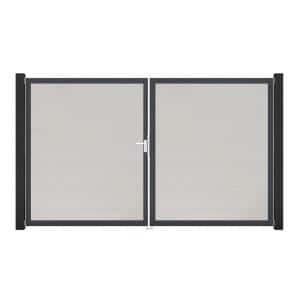 GroJa Tor 2-flg. Basicline Schmal Weiß Rahmen DB703 306 cm x 180 cm DIN Links