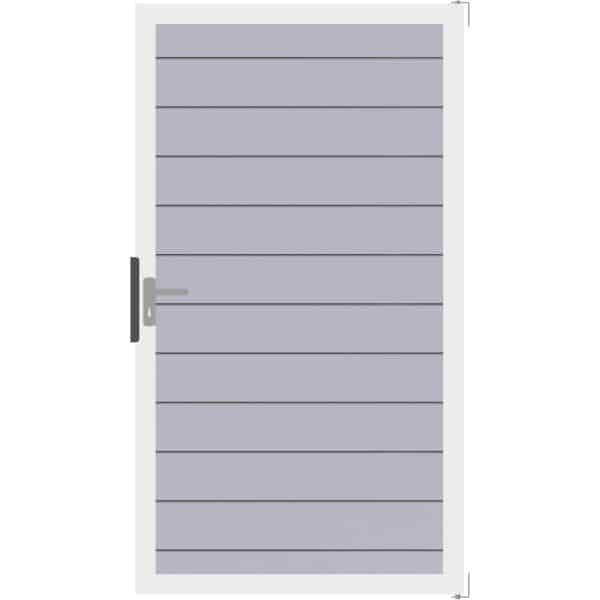 GroJa Tor Lumino Universal DIN 100 cm x 180 cm Silbergrau