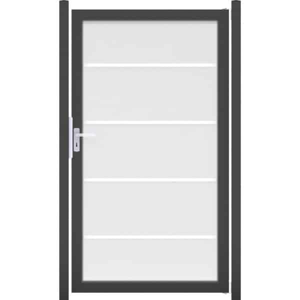 GroJaAmbiente Tor Blockstreifen DIN: links Rahmen DB703