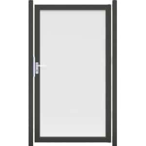 GroJaAmbiente Tor komplett Satiniert DIN: links Rahmen DB703