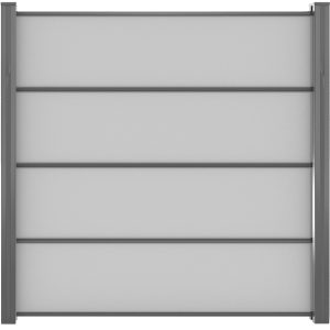 GroJaPremo HPL-Steckzaun Uni Grau 180 cm x 180 cm x 0
