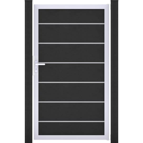 GroJaSolid Grande Premium Tor Anthrazitgrau 100 x 180 cm Rahmen EV1