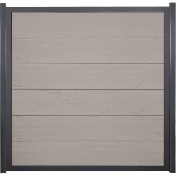 GroJaViento Zaunelement Bi-Color Sand 180 x 180 cm Rahmen: Anthrazit
